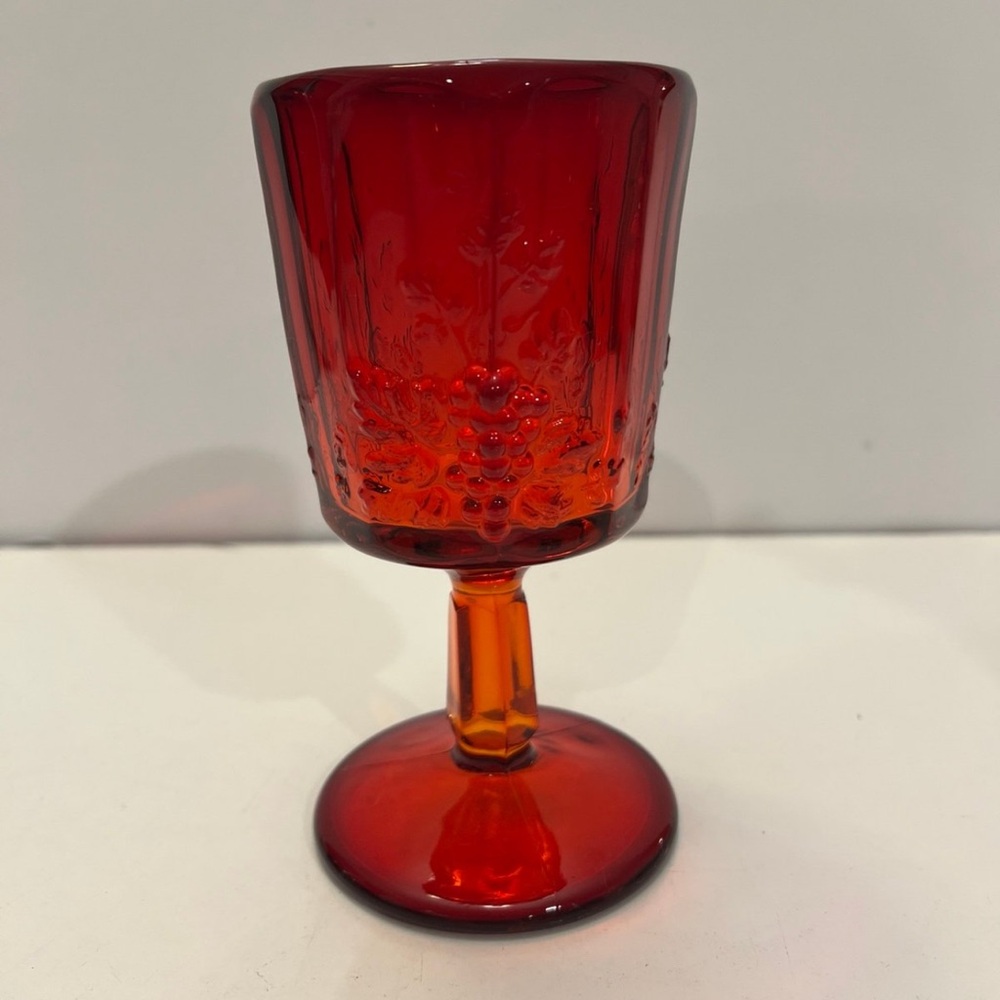 Westmoreland Ruby Red Amberina Glass Paneled Grape Water Goblet Replacement